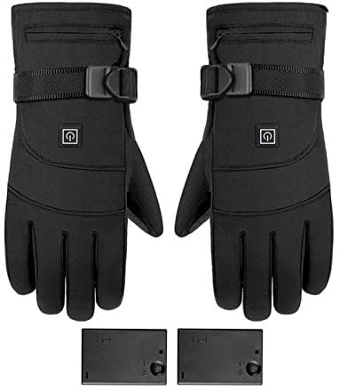 Jlobnyiun Heated Gloves, Electric Heated Mittens, 3.7v Heating, Touchscreen, Battery Powered, Temperature Adjustable, Gloves For Women Men