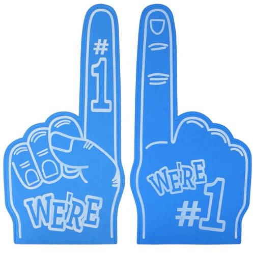 LALASTYLE Riesige Schaumstoff-Finger, Gladiator, Schaumstoff-Finger für Sportveranstaltungen, Partygeschenke, 2 Stück, Blau, Größe 1