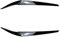 JINFOLI Scheinwerfer-Augenlid-Scheinwerfer-Augenlid-Augenbrauen-Zierteile Carbon Black/Glossy Black Plastic, for BMW, for 5er G30 G31 2017-2021 Augenbrauen (Color : Black)
