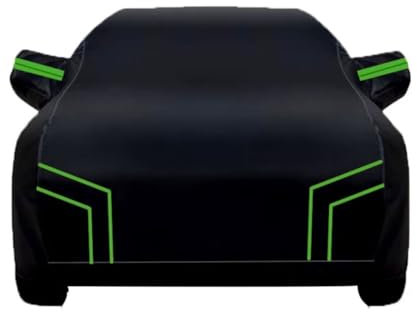 generisch Auto abdeckplane wasserdicht kompatibel mit Peugeot Partner 2008-2024,Wasserdicht Staubdicht UV-Schutz Vollabdeckung für den Außenbereich（Black Green）
