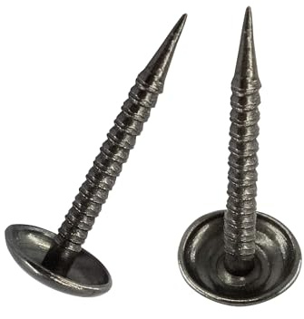 AUXBC 100 PCS Mini Upholstery Nails, 4/5 Decorative Furniture Tacks, Round Head Furniture Thumb Pushpins DIY Tacks for Sofa Bed Message Board Photo Walls, Black
