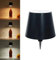 Cute LED Wine Bottle Lamp,3 Color Wireless Bottle Table Lamp, Touch Control Wine Bottle Night Light, Rechargeable Led Bedside Lamp, Embed Portable Bottle Lights for Livingroom/Restaurant/Bar (Black)
