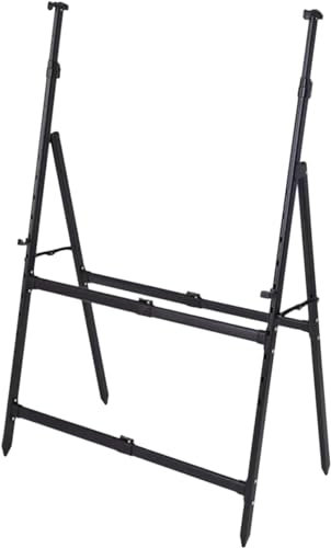IUBGFTO Faltbare, trocken abwischbare Tafel, Metallständer, große Whiteboard-Kreidetafel-Staffelei, höhenverstellbar, passend für Whiteboard-Längen von 120–300 cm, Schwarz