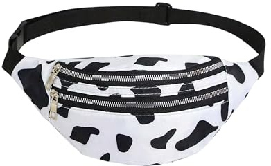 Kuh Bauchtasche lustige Bauchtasche Kuhmuster Flecken Umhängetasche Damenbauchtasche Herrenbauchtasche Gürteltasche