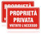 Acuxiaza 2 Pezzi Cartello Proprietà Privata Vietato l'Accesso 20x30 cm Cartello Divieto di Accesso in Alluminio Riflettente, Impermeabile, Facile da installare