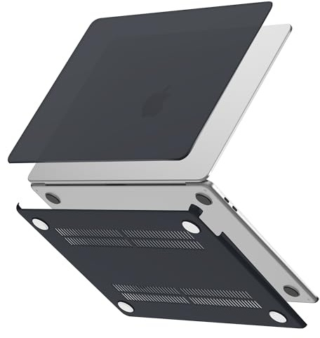 GPXIIZ Compatibile con Cover MacBook Pro 13 M2 M1 2022-2016, Nero | A2338 A2289 A2251 A1706 A1708 A1989 A2159, Opaco, Anti-impronta & Antigraffio, Custodia Case Rigid Protettivo Mac 13.3