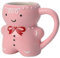 Niedliche rosa Weihnachtstasse, rosa Lebkuchenmann-Tasse, neuartige -Lebkuchenmann-Tasse, niedliche Weihnachts-Cartoon-Keramik-Tassendekoration