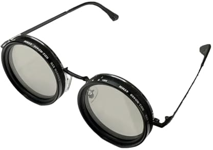 Worparsen Abgerundete polarisierte Brille, verstellbare Tönung, Sonnenbrille, 1–9 Gänge, Sonnenbrille, Strand, Schattenstrahlen, Sonnenbrille mit ND-Filtergläsern
