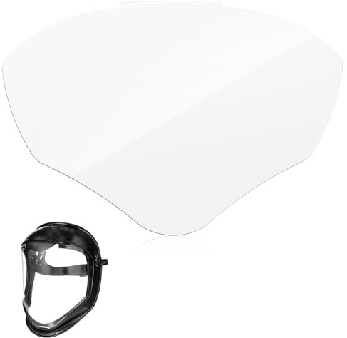Full Face Shields Replacement Lens, Face Shields Compatible with Honeywell/Uvex S8500/S8510 for Grinding and Cutting, Transparent PC+ABS Full Faces Anti-Fog Shield Replacement