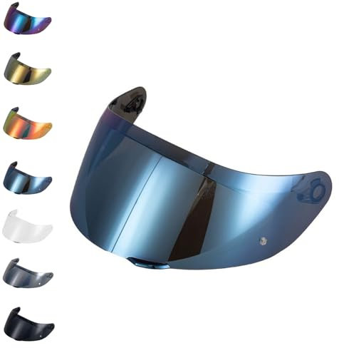 EvoParts Visier GT4-1 GT4-2 kompatibler Helm AGV K1 K1S K5 K5S pinlock ready (Blau, L-ML-XL-XXL)