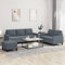 MOBCANT 3-TLG. Sofagarnitur mit Kissen Dunkelgrau Samt Sofabezug Couchgarnitur Polstergarnitur Schlafsofa für Empfangsraum Wohnzimmer Wohnung Schlafzimmer