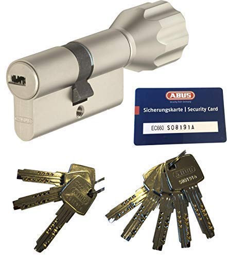 ABUS EC660 ECK660 Profil-Knaufzylinder Länge (a/b) Z35/K40mm (c=75mm) mit 8 Schlüssel, mit Sicherungskarte