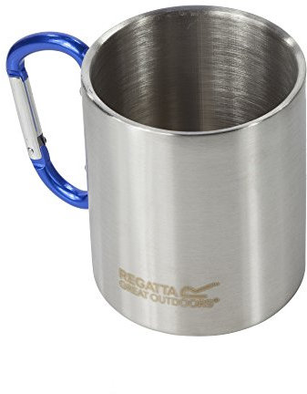 Regatta Great Outdoors Edelstahl-Tasse mit Karabiner-Haken (Einheitsgröße) (Silber)