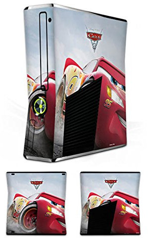 DeinDesign Skin kompatibel mit Microsoft Xbox 360 Slim Folie Sticker Lightning McQueen 95 Offizielles Lizenzprodukt Cars