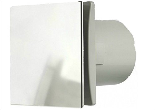 Manrose RT Deco 4 6 Extractor Fan White or Chrome Timer Standard Humidity … (4 100mm Timer, Chrome)