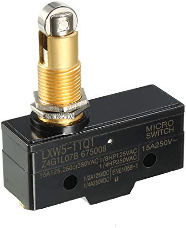 sourcing map LXW5-11Q1 1NO + 1NC Panel Mount Roller Plunger Micro Limit Switch
