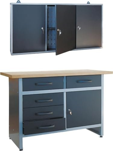 TrendLine Werkstatt-Set Werkstattschrank mit Werkbank Werkstattset