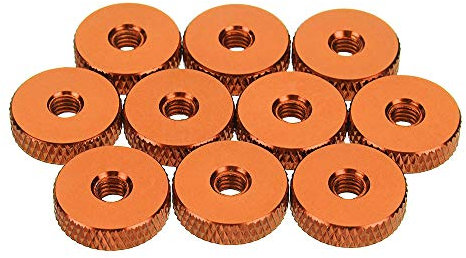 TuToy Suleiman M4An3 10Pcs M4 Manuel Moleté Pouce Vis Écrou Entretoise Rondelle Plate En Alliage D’Aluminium Multicolore - Orange