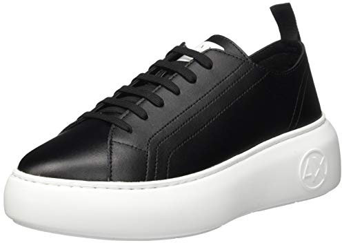 Armani Exchange Damen The Super Sneaker, Schwarz, 39 EU