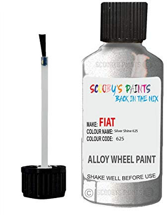 Alloy Wheel Repair Touch up Paint KIT Curbing Scratch CHIP Silver Black Gold (Silver Shine 625 Fiat)