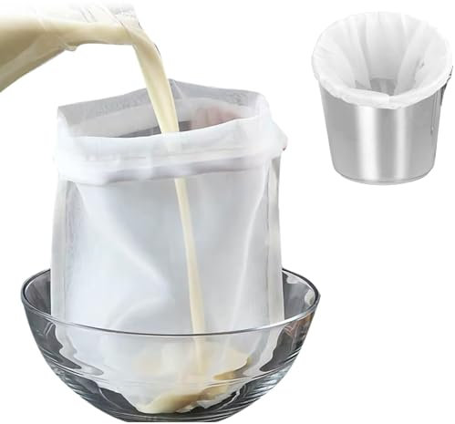 SOONHUA Straining Bag, Fine Mesh Food Strainer Filter Bags for Nut Milk, Green Juice, Cold Brew, Home Brewing Reusable, High 26 inch x Wide 22 inch