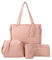 EVAEVA Damen 4-teiliges Schultertaschen Set Shopper Umhängetasche Geldbeutel Tote Taschen Henkeltaschen Geldbörsen Shoulder Bag