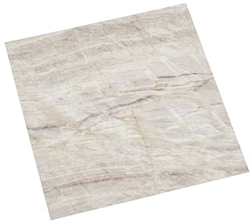 vidaXL 55x PVC-Fliesen Selbstklebend Vinyl-Fliesen Bodenbelag Vinylboden Laminat Dielen Laminatboden Fußboden Fliese Wohnzimmer 5,11m² Beige
