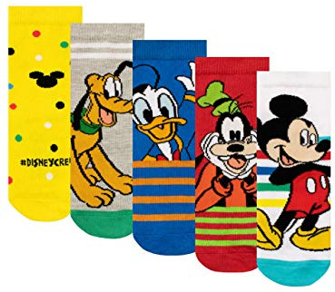 Disney Garçon Chaussettes Pack de 5 Mickey Mouse