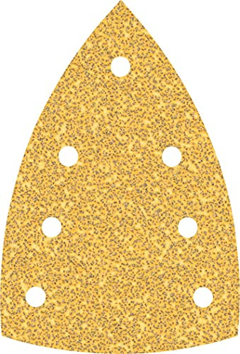 Bosch 10x EXPERT C470 Schleifblatt mit 7 Löchern (für Farbe auf Holz, Hartholz, Ø 100x150 mm, Körnung 40, Professional Zubehör Multischleifer)