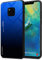 Cadorabo Estuche Compatible con Huawei Mate 20 Pro en Azul - Nero - Funda Protectora Bicolor Fabricada en Silicona TPU y Parte Trasera de Cristal Templado
