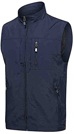 HONGBI Gilet Sportivo Uomo Gilet da Pesca Taglie Forti Giacca Senza Maniche Casual Giubbotto Smanicato da Lavoro Gilet Leggero Estivo per Giornalista Fotografia Caccia Viaggio All'aperto Gilet