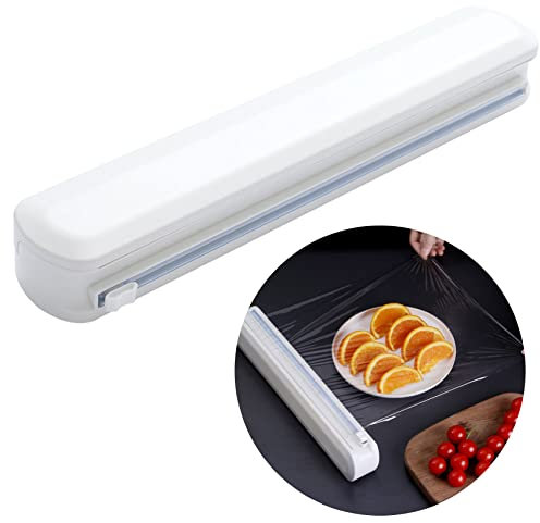 Distributeur Film Alimentaire Coupe Papier - Accessoires de Restaurant Cutter Découpage Organisateur Convient Aux Largeurs InféRieures à 32 CM pour Feuille D'aluminium Emballage Plastique