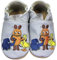 HOBEA-Germany Kitaschuhe Safestep, Kinderhausschuhe, Lederschuhe (Maus, Elefant und Ente grau, 28/29)