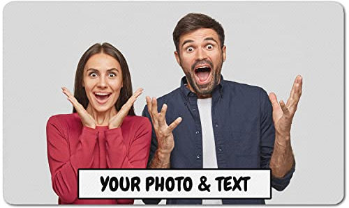 Ferocity Paillasson PERSONNALISÉ Paillasson Drôle ; Paillasson Lavable pour l'Intérieur et l'Extérieur Devant la Porte, dans la Maison, avec la Voiture Motif Votre Photo + Texte [140]