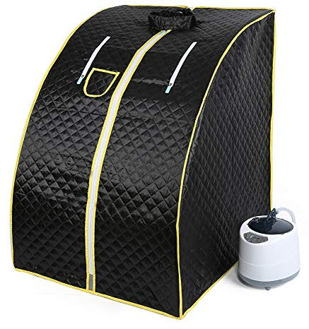 Sauna de vapor, Sauna de Infrarrojos 1000W Sauna Iinfrarroja Portable Sauna Terapéutica Caja de Sauna Infrared Sauna- 99x88x76 cm (Negro)
