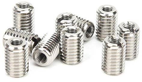BORDSTRACT Selbstschneidender Gewindeeinsatz, Einsatz Nutmutter 10 Stück Innengewinde M5 * 0,8 Außengewinde M10 * 1,5 Länge 15MM für mechanische Geräte Andere Fertigungsbereiche