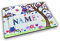 Textil Tischset mit Name/Gummirückseite/Platzdeckchen Platzset/personalisiert (Eule)
