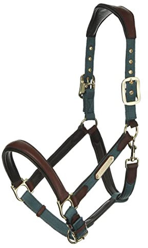 LeMieux Capella Halfter für Pferde, Salbei, Leder/Nylon, Druckentlastung, weiche Haptik, Pony
