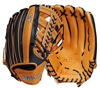 WILSON Unisex-Erwachsene A2K 1810SS Baseball-Handschuh, Vintage Tan/Schwarz, 12.75