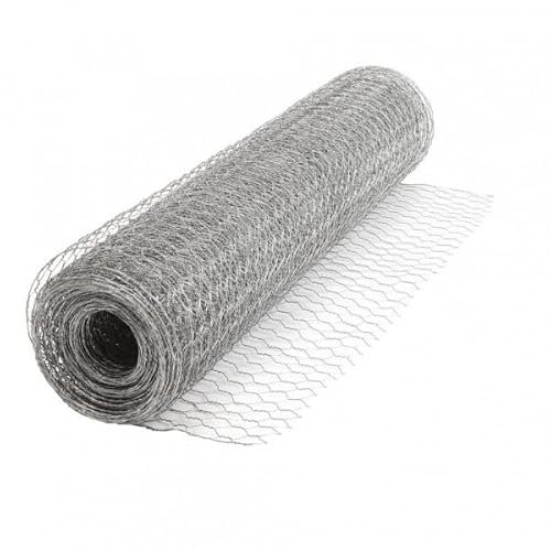 Sechskantgeflecht – 10m lang & 1m hoch – Maschenweite 25mm - Sechseckgeflecht aus feuerbeschichtetem Stahldraht - Maschendrahtzaun – Gartenzaun, Hundezaun & Kaninchenzaun – Tiergehege