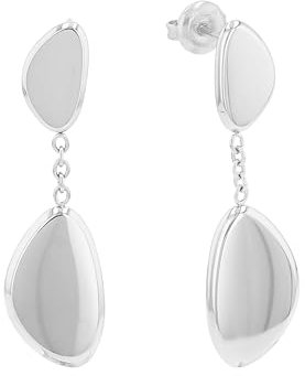 s.Oliver Ohrhänger Edelstahl Damen Ohrschmuck, 3,8 cm, Silber, Kommt in Schmuck Geschenk Box, 2035526