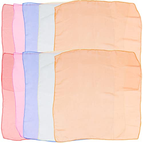 BESPORTBLE 10stücke Farbige Jongliertücher Für Junge Mädchen Tanz Und Spielschals Leuchtenden Farben Für Aufführungen Akrobatik Und Kreative Aktivitäten Für Partys Und Familienfeiern