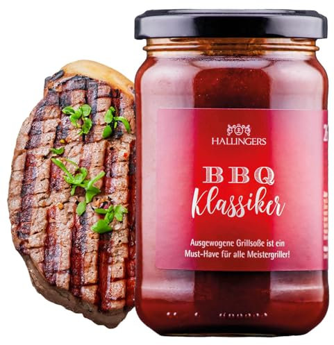 Hallingers BBQ Klassiker - Feinstes Grill-Chutney, handgemacht (Glas) - Geschenk im Sommer & als perfektes Grillgeschenk | Geburtstag Glückwunsch Neues Zuhause Danke Freundschaft Genesung