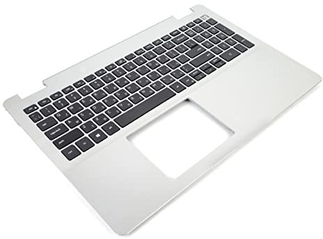 Dell Inspiron 5584 Silver Palmrest & HEBREW Keyboard - 0DFX5J + 0DJ5CY (Renewed)