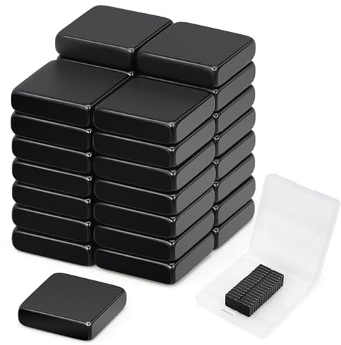 Wukong 30 Stücke Schwarz Neodym Stark Magnete Würfel 10 x 10 x 3 mm, Sehr Starke Magnete für Glas-Magnetboards, Magnettafel, Whiteboard, Tafel, Pinnwand, Kühlschrank, und vieles mehr