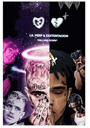 OakiTa Juice Wrldand Lil Peep Poster Leinwand Poster Wandkunst Dekor Druck Bild Gemälde für Wohnzimmer Schlafzimmer Dekoration ungerahmt 30 x 45 cm