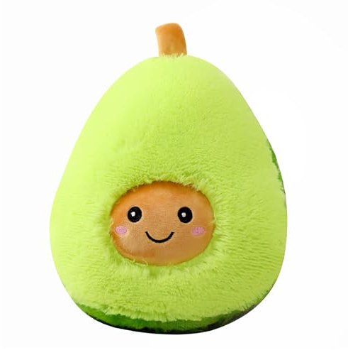 APOMOONS Avocado Kuscheltier Frucht Stofftier Plüschtier Avocado Plüsch Spielzeug Avocado Kissen für Party Gefälligkeiten, Geburtstagsgeschenke, Sofa-Rückenkissen, Rundkissen, Hausdekoration