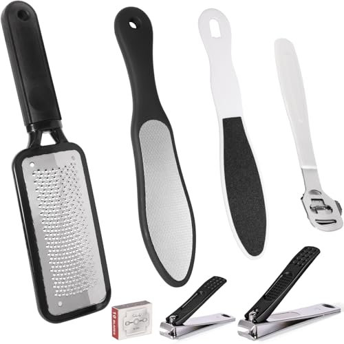 Lsoar Foot Files Pedicure Set, 16 in 1 Foot File Hard Skin Remover Set and Dual Sided Foot Care Tool for Hard Skin and Dry Cracked Feet