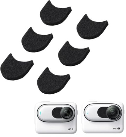 6Pcs Mic Wind Muff for GO 3/3S, Noise Reduction Wind Cover for Crisp Audio, Windproof Sponge Pads