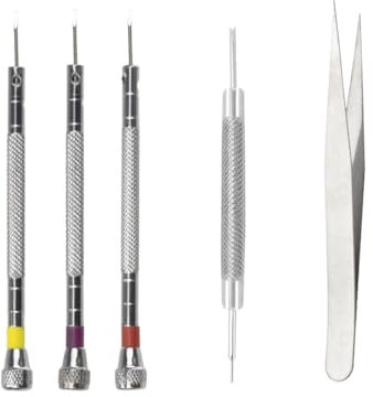 WeddHuis Cacciavite di Precisione per Occhiali Orologio,Set Cacciaviti Precisione Orologiaio,Apri Cassa per Orologi,Kit Riparazione Orologi,Sostituisci Pile per Orologi,Rimuovi Maglie Orologio